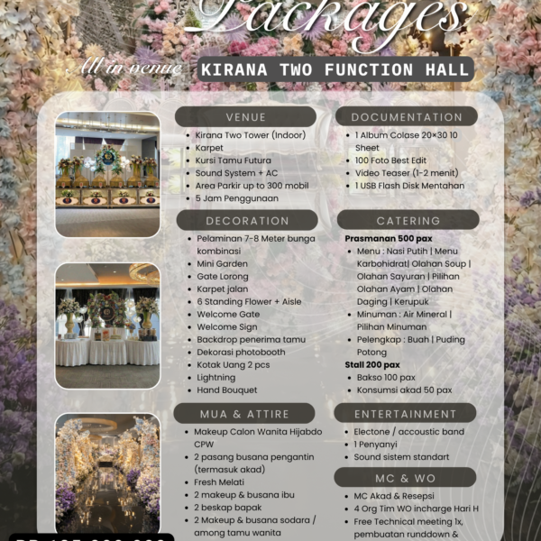 paket wedding promo jakarta di kirana two function hall